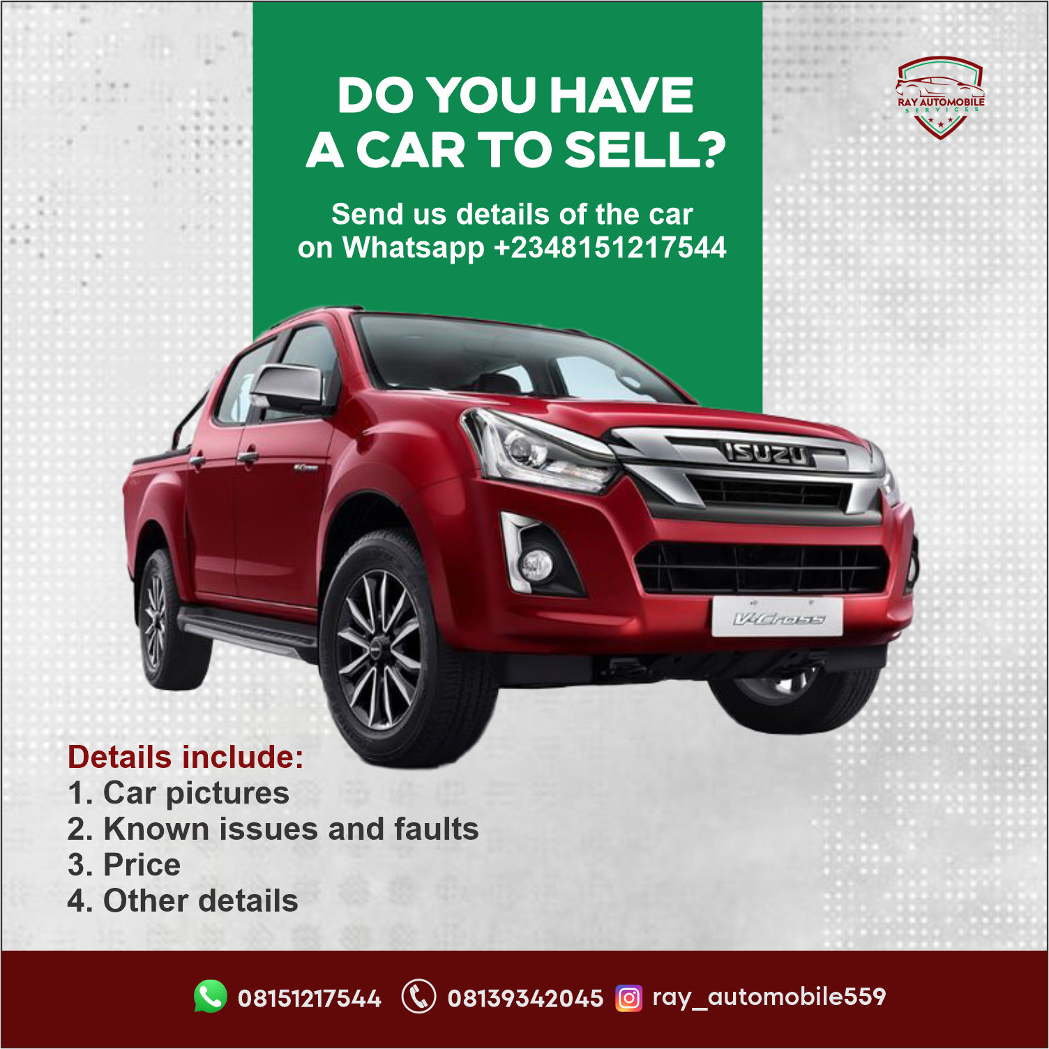 do you have a car to sell